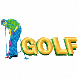 Golf Embroidery Design 7 Golf Embroidery Design 7